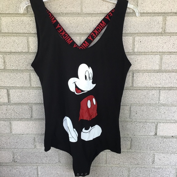 Disney Other - Disney Mickey Mouse Black Bodysuit